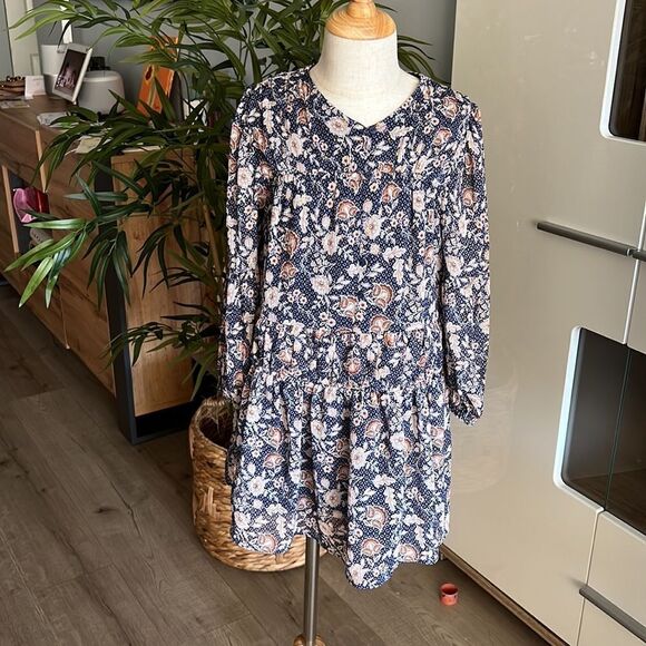 ZARA Kids | Blue | DRESS WITH RUCHING - Picture 6 of 11